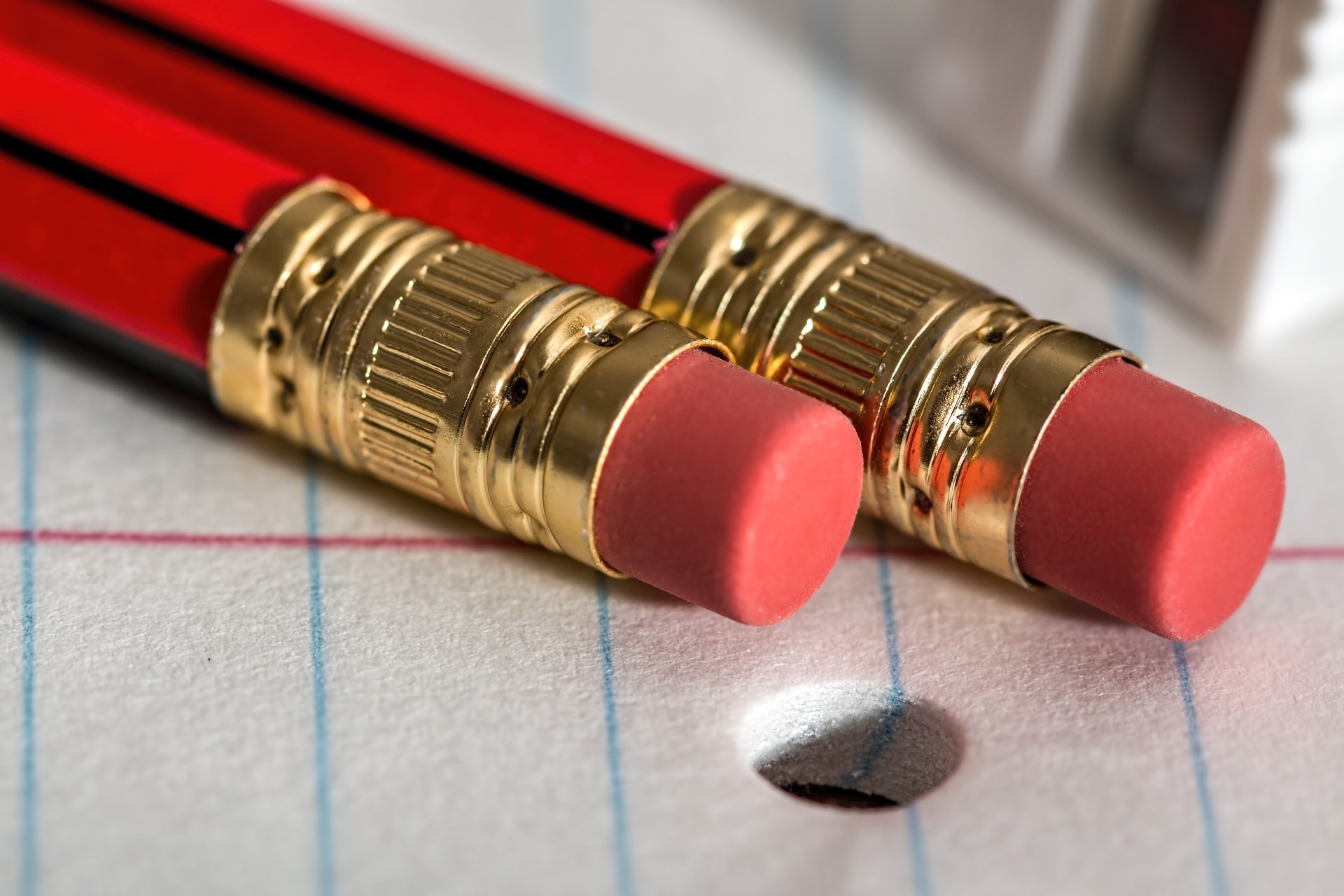 Photo of pens with erasers